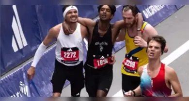 Imagem ilustrativa da notícia: Brasileiro abre mão de recorde e ajuda rival na Maratona de Boston