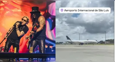Imagem ilustrativa da notícia: Expectativa: Guns N’ Roses desembarca em São Luiz vindo para Belém
