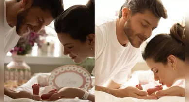 Imagem ilustrativa da notícia: Camila Queiroz e Klebber Toledo celebram nascimento da filha