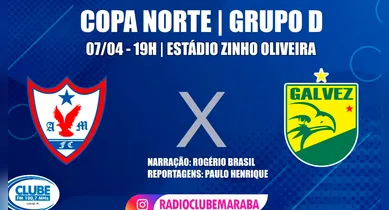 Imagem ilustrativa da notícia: AO VIVO: acompanhe agora o jogo entre Águia de Marabá X Galvez