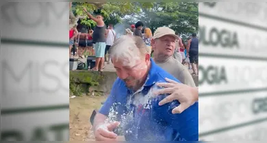 Imagem ilustrativa da notícia: VÍDEO: repórter é atingido por trigo durante cobertura no Pará