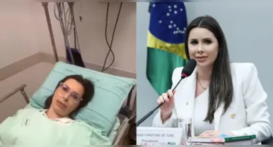 Imagem ilustrativa da notícia: Deputada bolsonarista sofre ataque de cão, leva mordida e quebra o joelho