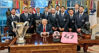Imagem ilustrativa da notícia: Messi e o Inter Miami visitam Trump na Casa Branca