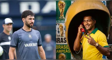 Imagem ilustrativa da notícia: Romário posta vídeo ''ensinando'' Taliari, do Remo, a fazer gol