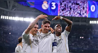 Imagem ilustrativa da notícia: Valverde marca hat-trick e Real destrói o City na Champions