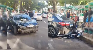 Imagem ilustrativa da notícia: Acidente na avenida Presidente Vargas deixa danos materiais