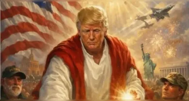 Imagem ilustrativa da notícia: Trump publica imagem como Jesus Cristo e provoca reação do Papa