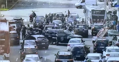 O confronto teve início após uma perseguição a criminosos