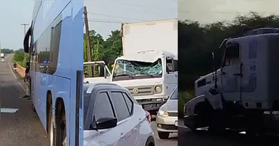 O impacto causou danos materiais