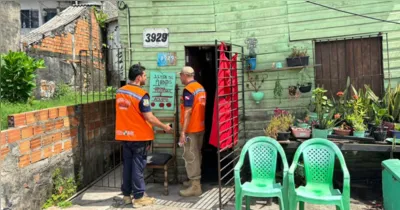 Durante a programação, equipes da Defesa Civil fizeram 120 vistorias em residências da área.