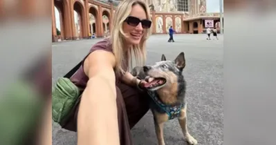 A engenheira Mariani em última foto com o cachorro Chopp