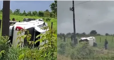 O carro era conduzido por um motorista e também estava presente uma assessora do deputado