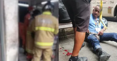 Um dos feridos após a explosão da bomba caseira