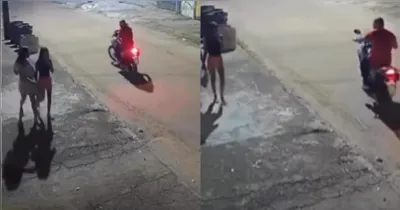 O suspeito ainda reagiu à abordagem da mulher e tentou intimidá-la no local.