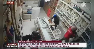 Imagem ilustrativa da notícia Quadrilha invade loja e leva joias em Santarém
