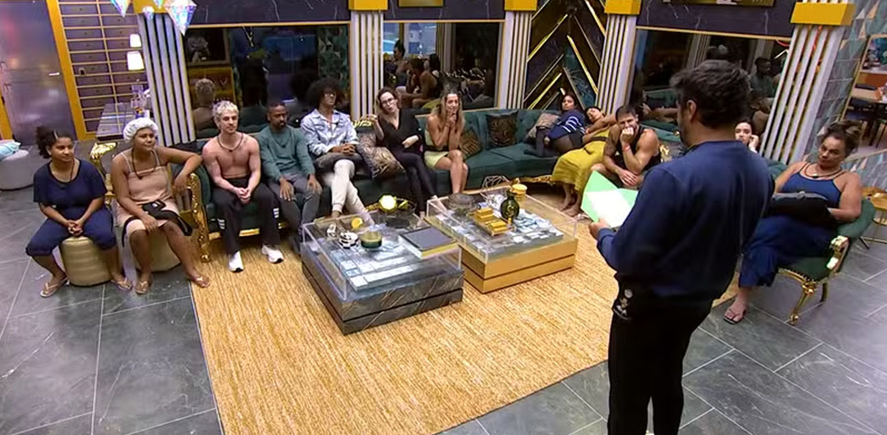 Apresentador Tadeu Schmidt conduziu a dinâmica que definiu os indicados ao 9º Paredão do Big Brother Brasil 26.