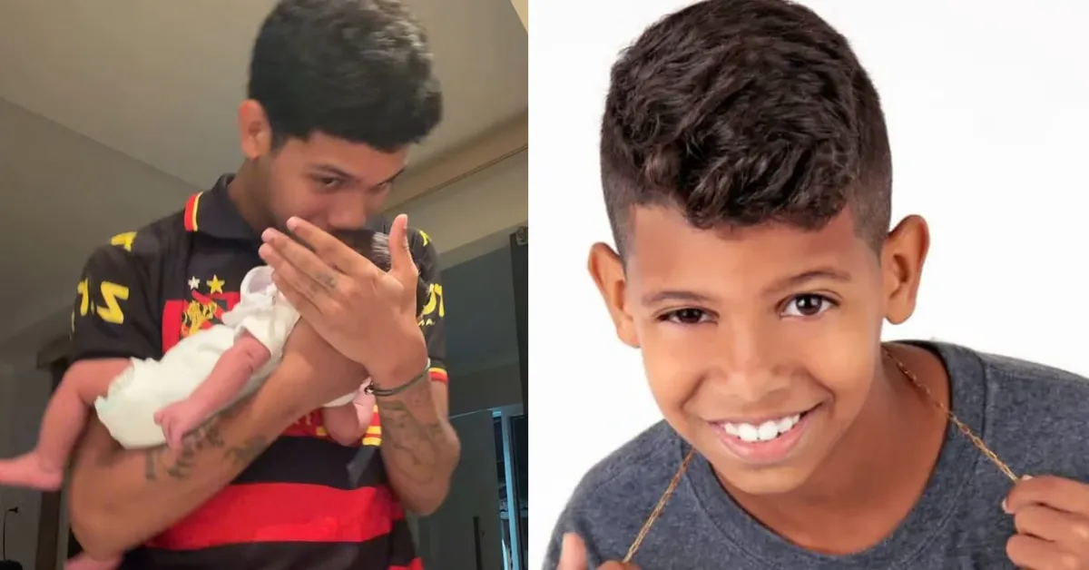 Imagem ilustrativa da notícia: MC Bruninho, do hit “Jogo do Amor”, surge com filha no colo