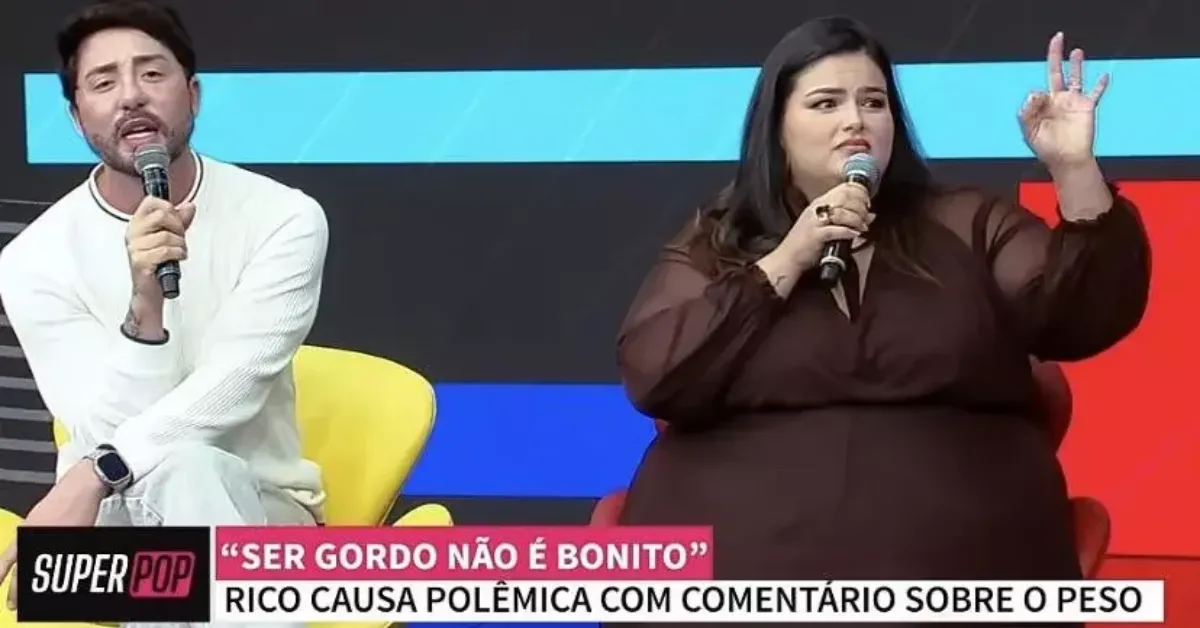 Imagem ilustrativa da notícia: Rico e influencer plus size trocam farpas: “Nem cabe na cadeira”
