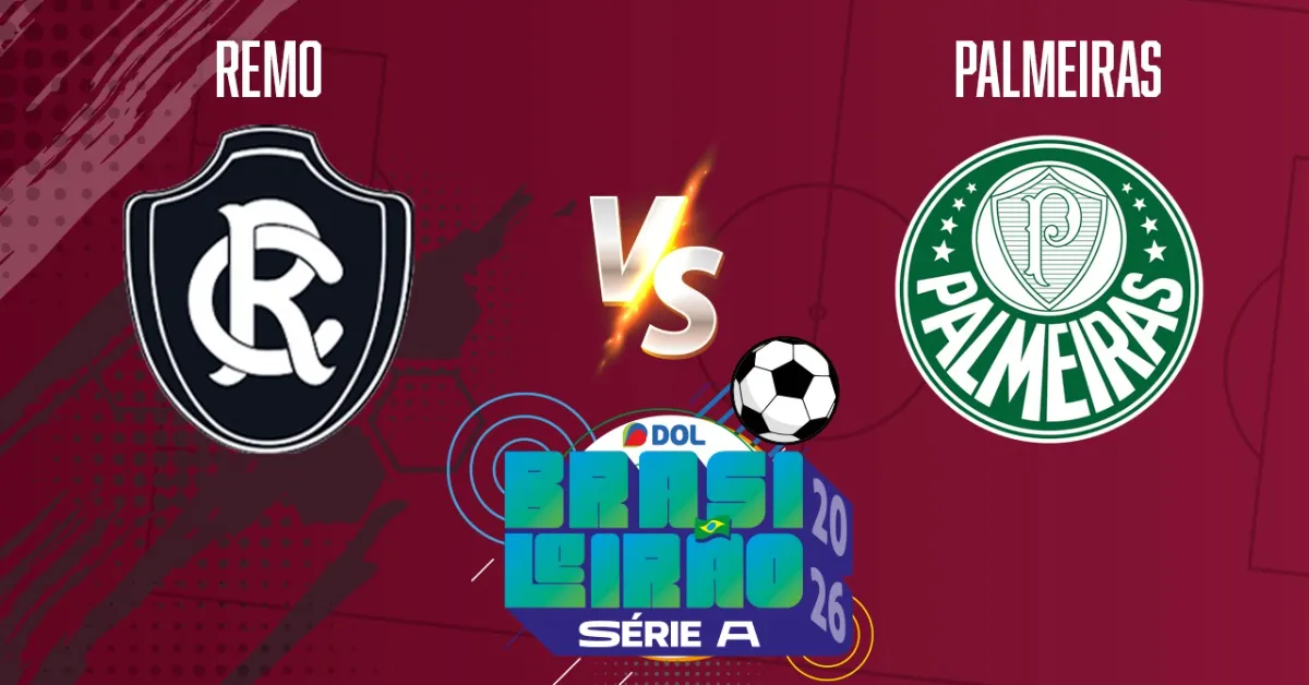 Imagem ilustrativa da notícia: Remo 1 x 1 Palmeiras: siga em tempo real pelo Lance a Lance do DOL