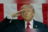 Donald Trump participa de evento na Casa Branca, em Washington, enquanto seu governo avança com proposta de tarifa de 25% sobre produtos brasileiros após investigação comercial.