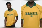 Conhecida pelo estilo básico e versátil, a Hering oferece camisetas em tons de verde e amarelo que permitem entrar no clima da torcida brasileira de forma discreta e elegante.