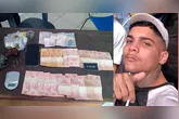 Arma, drogas e dinheiro foram encontrados com o suspeito