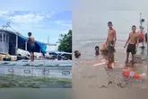 Pescadores mergulharam no rio e ajudaram a recuperar algumas sacas