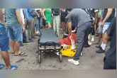 O entregador foi socorrido e levado em estado grave ao hospital Metropolitano