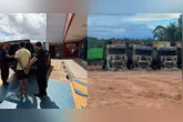 O preso é suspeito de tocar fogo em caminhões da empresa de dendê