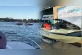 A explosão da moto aquática assustou os banhistas no rio Tocantins