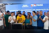 Prefeito de Belém assina Ordem de Serviço do Programa Creches por Todo o Pará com a Governadora Hana Ghassan.