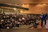 Mais de 400 estudantes do ensino médio e da EJA participaram do aulão do projeto Ativa Enem, realizado na sede da Seduc, em Belém.