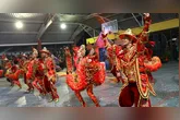Programação segue até domingo (28), reunindo grupos de carimbó, bois-bumbás, parafolclóricos e as 16 quadrilhas finalistas da competição estadual.