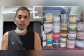 Motociclista contou que usava capacete quando a linha se prendeu ao pescoço e começou a cortar a pele da região.