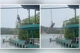 Norte-americana de 28 anos ficou ferida após corda prender na perna durante excursão em Honduras e precisou ser evacuada de helicóptero aos EUA.
