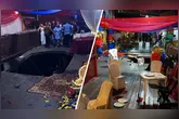 Imagem ilustrativa da notícia Mãe de aniversariante diz estar em choque após piso ceder em festa de 15 anos, em Belém
