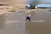 O contato com água contaminada pode causar doenças graves.