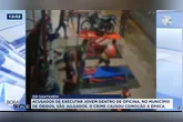 Imagens de câmeras de segurança registraram o momento em que a vítima foi executada dentro da oficina onde trabalhava.
