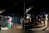 O suspeito foi amarrado e, em seguida, espancado pela população