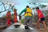 Equipes do Corpo de Bombeiros atuaram nas buscas.