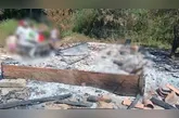 Quando o Corpo de Bombeiros chegou ao local a casa já havia sido consumida pelas chamas