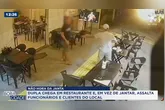 Dois homens em uma moto participaram da ação e, até o momento, não foram identificados.