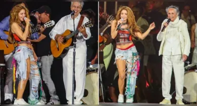 Imagem ilustrativa da notícia: Maria Bethânia e Caetano Veloso ensaiam com Shakira; veja fotos
