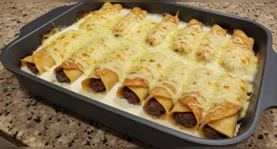 Imagem ilustrativa da notícia: Panqueca gratinada com molho branco vira queridinha; saiba como fazer