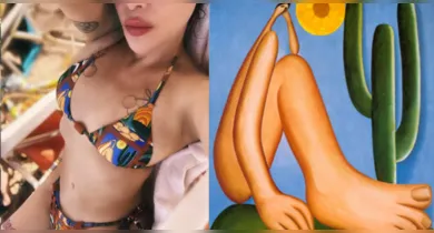 Imagem ilustrativa da notícia: Pitty chama atenção com biquíni inspirado em obra de Tarsila do Amaral