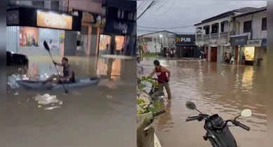Imagem ilustrativa da notícia: Fortes chuvas causam série de alagamentos em São Miguel do Guamá