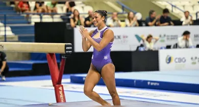 Imagem ilustrativa da notícia: Paraense Andreza Lima leva bronze na trave no Troféu Brasil