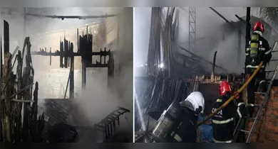 Imagem ilustrativa da notícia: Incêndio de grandes proporções atinge casas em Belém