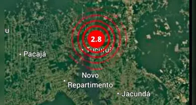 Imagem ilustrativa da notícia: Tucuruí registra novo tremor de terra na madrugada deste sábado