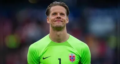 Imagem ilustrativa da notícia: Goleiro "desempregado" da Noruega brilha e vira herói da eliminação do Brasil